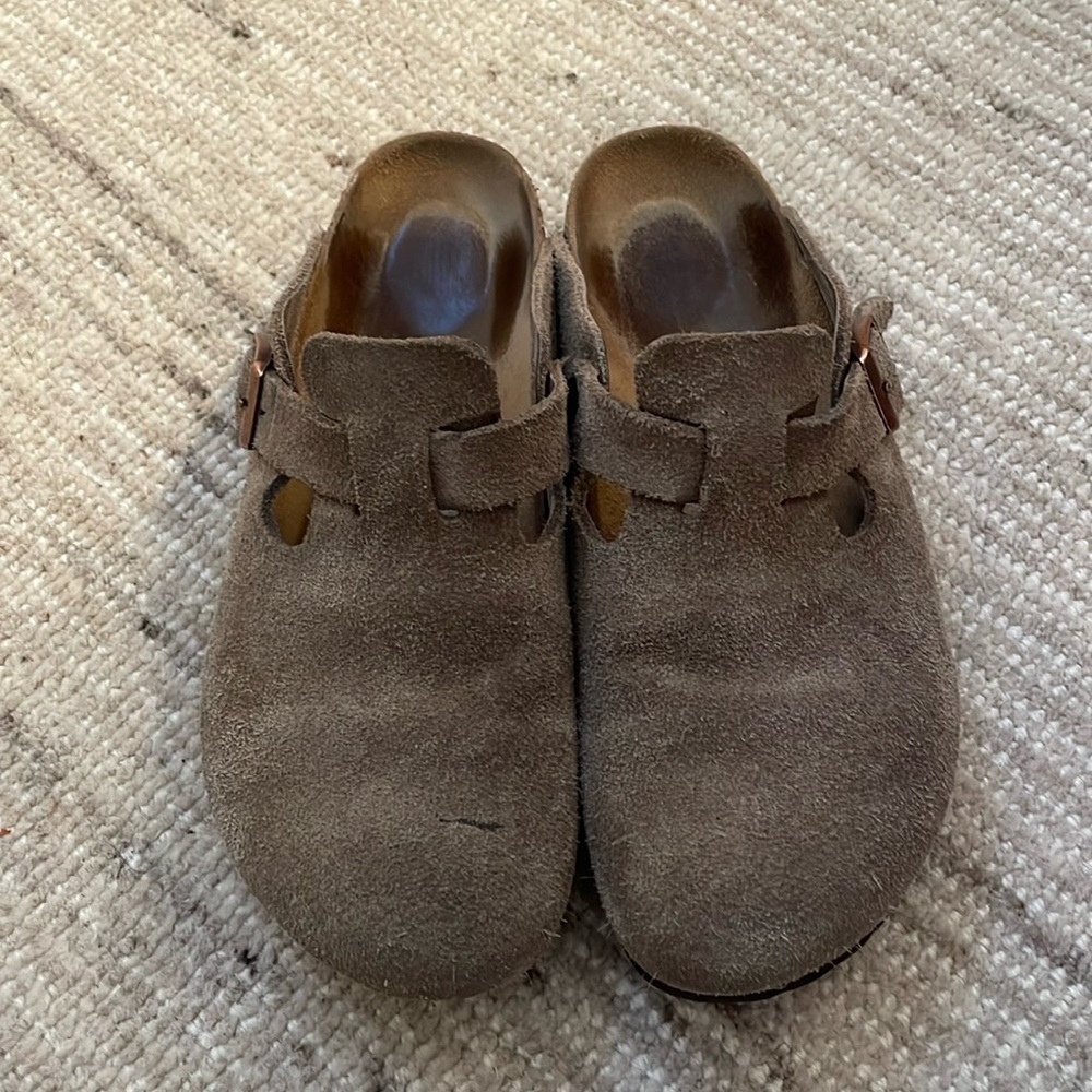 Birkenstock Boston clog Taupe suede size 39